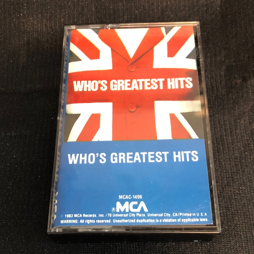 Vintage The Who "Who's Greatest Hits" Cassette Tape 1983  MCA Records